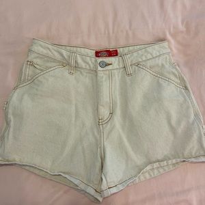 NEW Dickies High Rise Carpenter Shorts in Cream